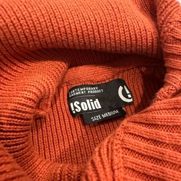Orange Knit Turtle Neck Sweater Medium - Picture 3 of 7